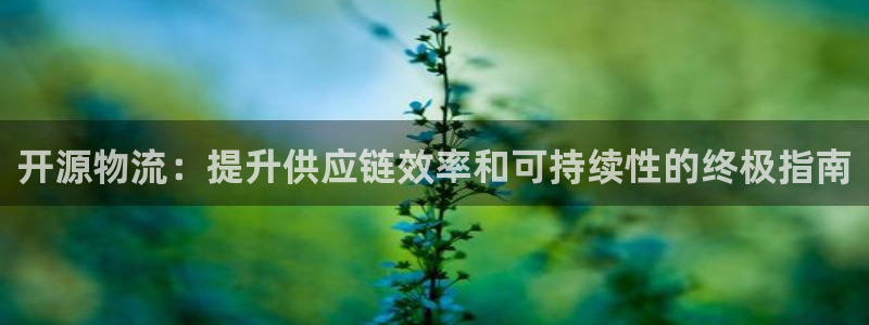 28圈注册登录链接：开源物流：提升供