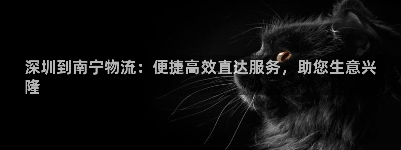 28圈玩法：深圳到南宁物流：便捷高效